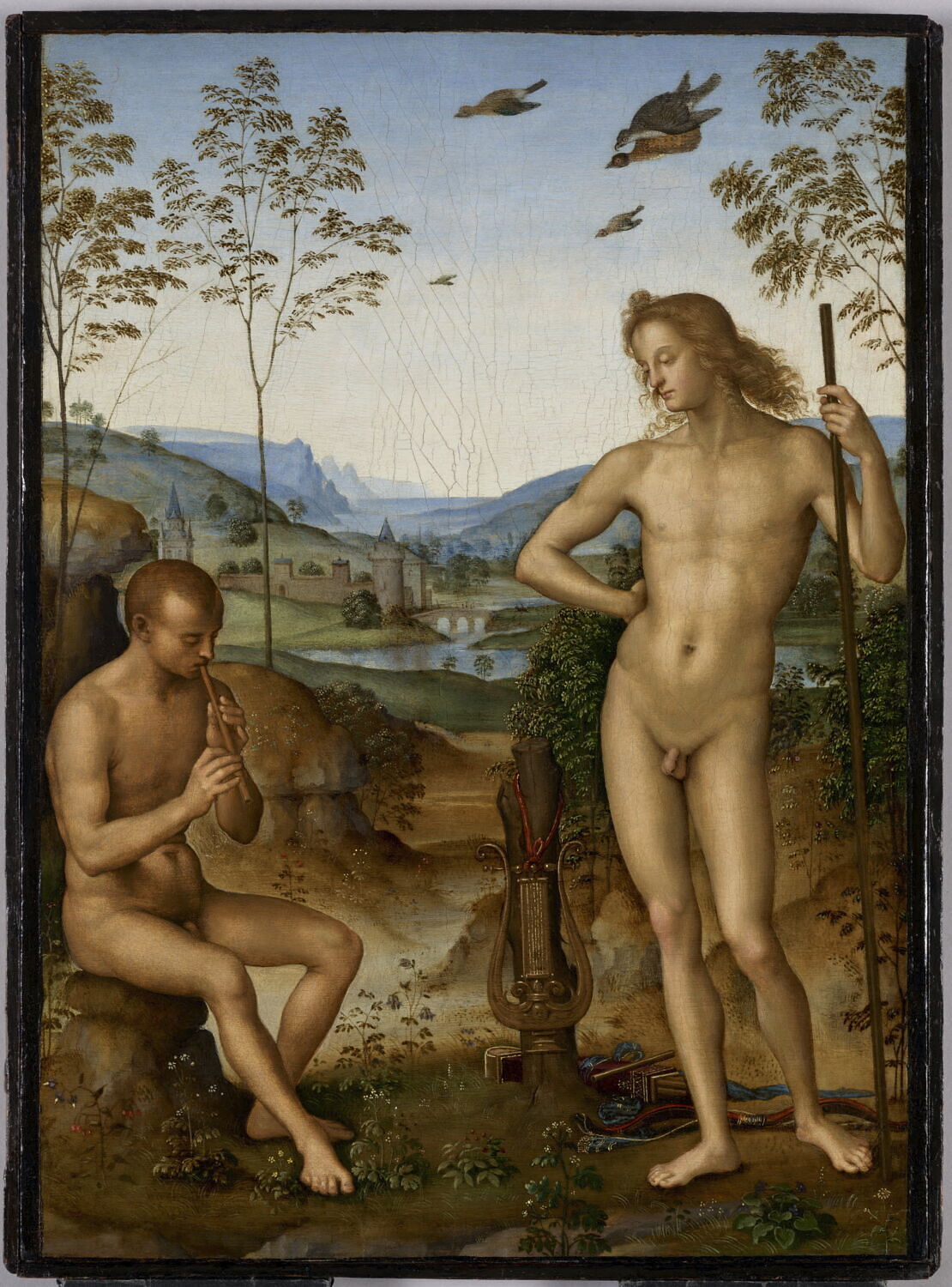Apollon et le berger Daphni, dit longtemps Apollon et Marsyas, Pérugin, 4e quart du XVe siècle (1475 - 1500)