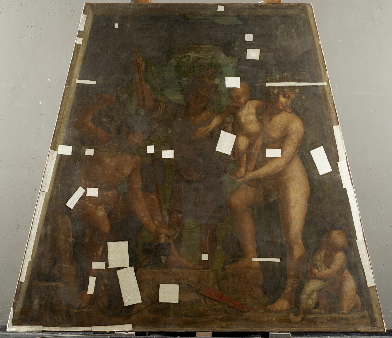 Vulcain forgeant les ailes de l'Amour, Luini, Bernardino, 1e quart du XVIe siècle (1500 - 1525)