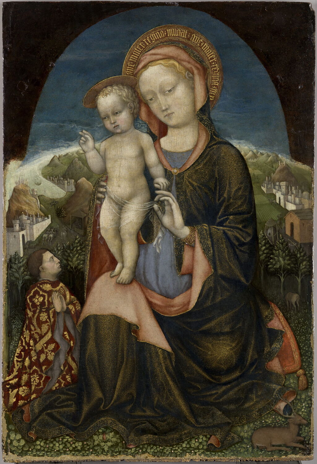 La Vierge d'Humilité adorée par un prince de la maison d'Este, Bellini, Jacopo di Niccolo, 2e quart du XVe siècle (1425 - 1450)