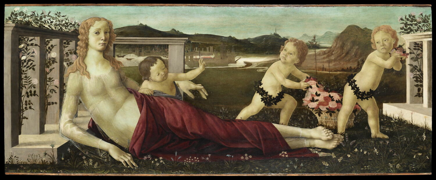 Vénus et trois putti, Botticelli, Sandro, Fin du XVe siècle - début du XVIe siècle (1475 - 1525)