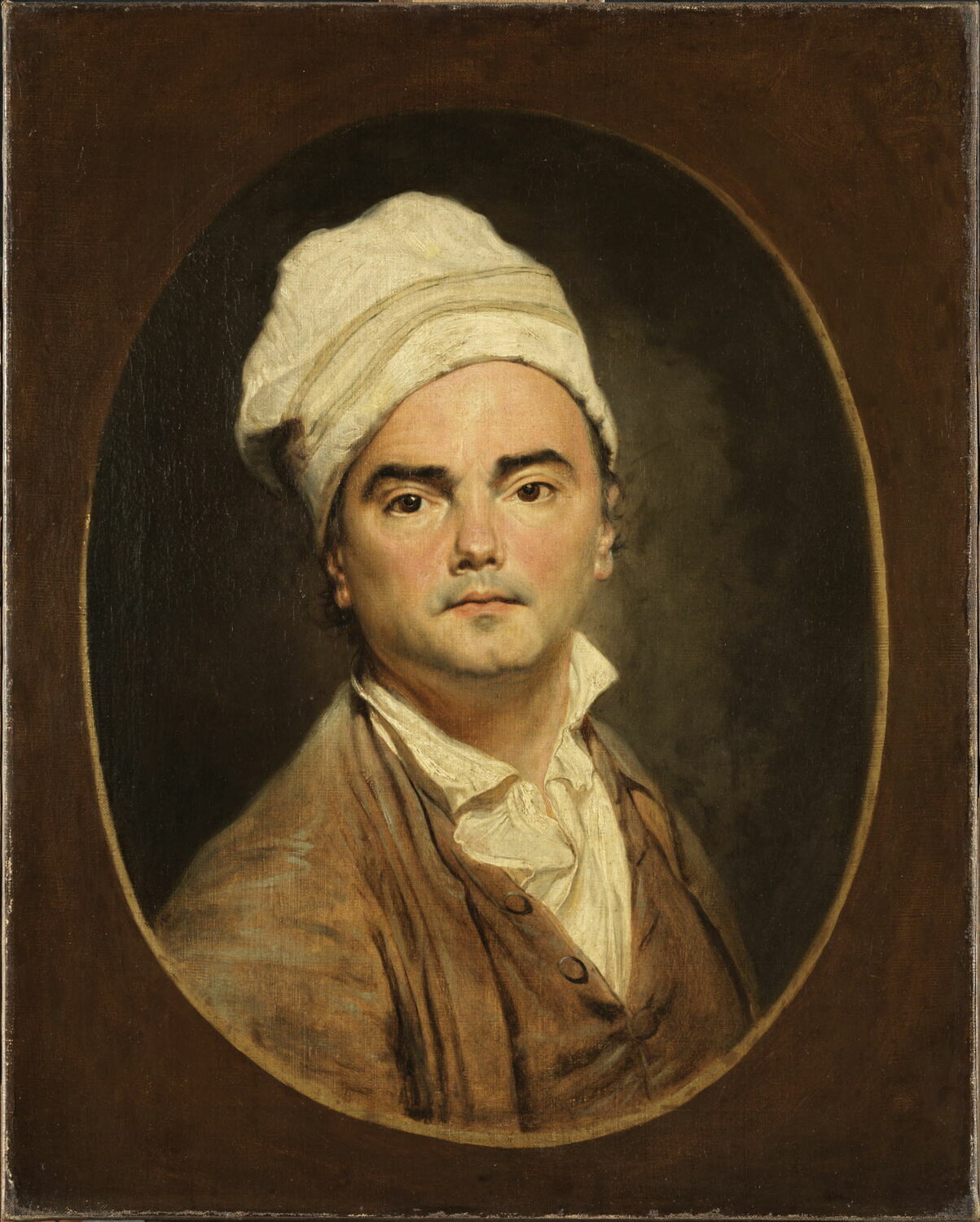 Autoportrait (à 39 ans), dit aussi : portrait d'homme au bonnet, Julien de Parme, Jean-Antoine, 3e tiers du XVIIIe siècle (1777)