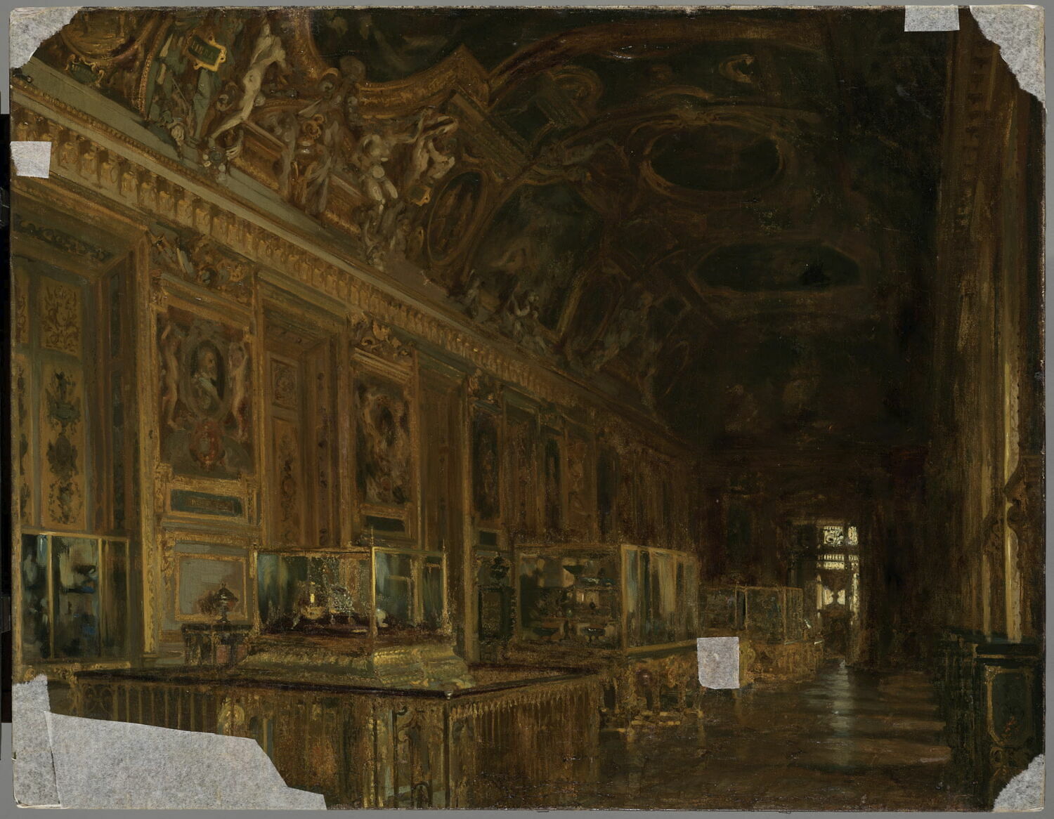 La galerie d'Apollon, au Musée du Louvre, Anonyme, 4e quart du XIXe siècle (après 1887)