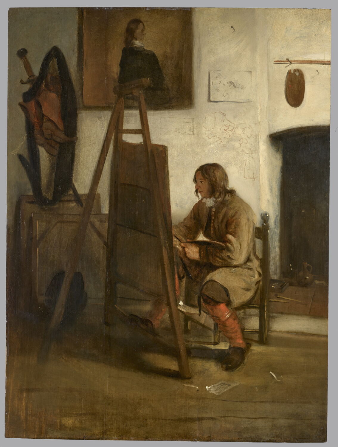Peintre dans son atelier, Fabritius, Barent, Milieu du XVIIe siècle (1655 - 1660)