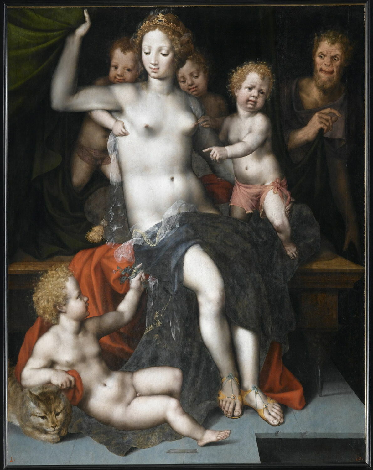 Jupiter en satyre avec Antiope et leurs jumeaux Amphion et Zéthus, Sellaer, Vincent, 2e quart du XVIe siècle (1535-1545) (1525 - 1550)