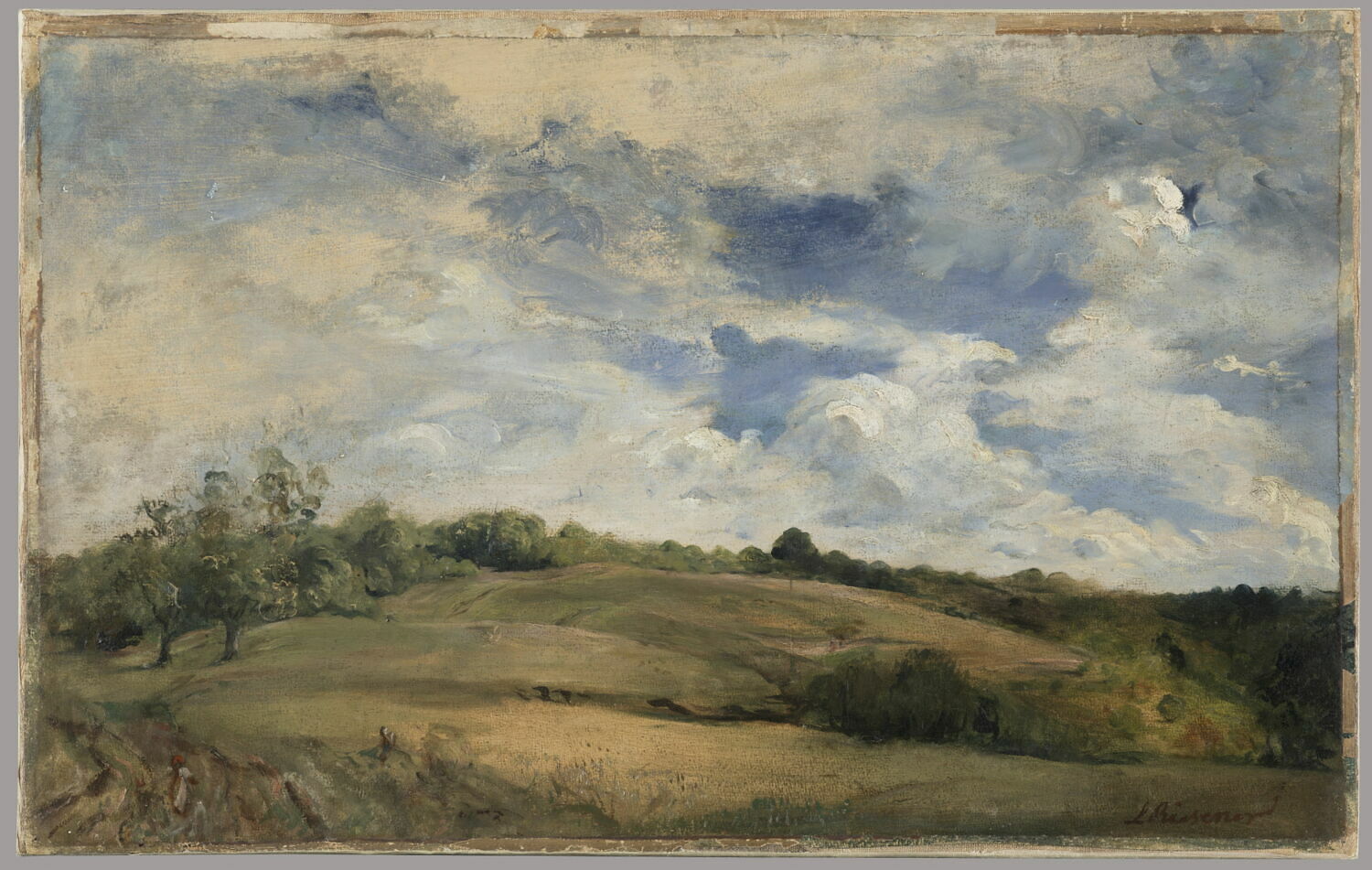 Paysage, grand ciel, Riesener, Léon, 2e quart du XIXe siècle (1825 - 1850)