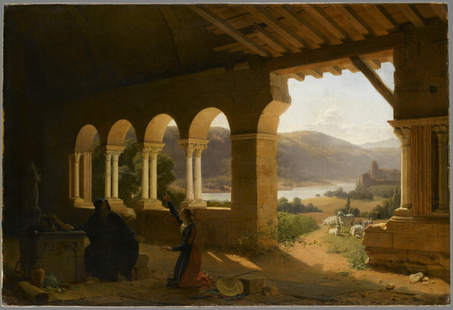Jeanne d'Arc venant consulter l'ermite de Vaucouleurs, Richard, Fleury François, 1e quart du XIXe siècle (1819)