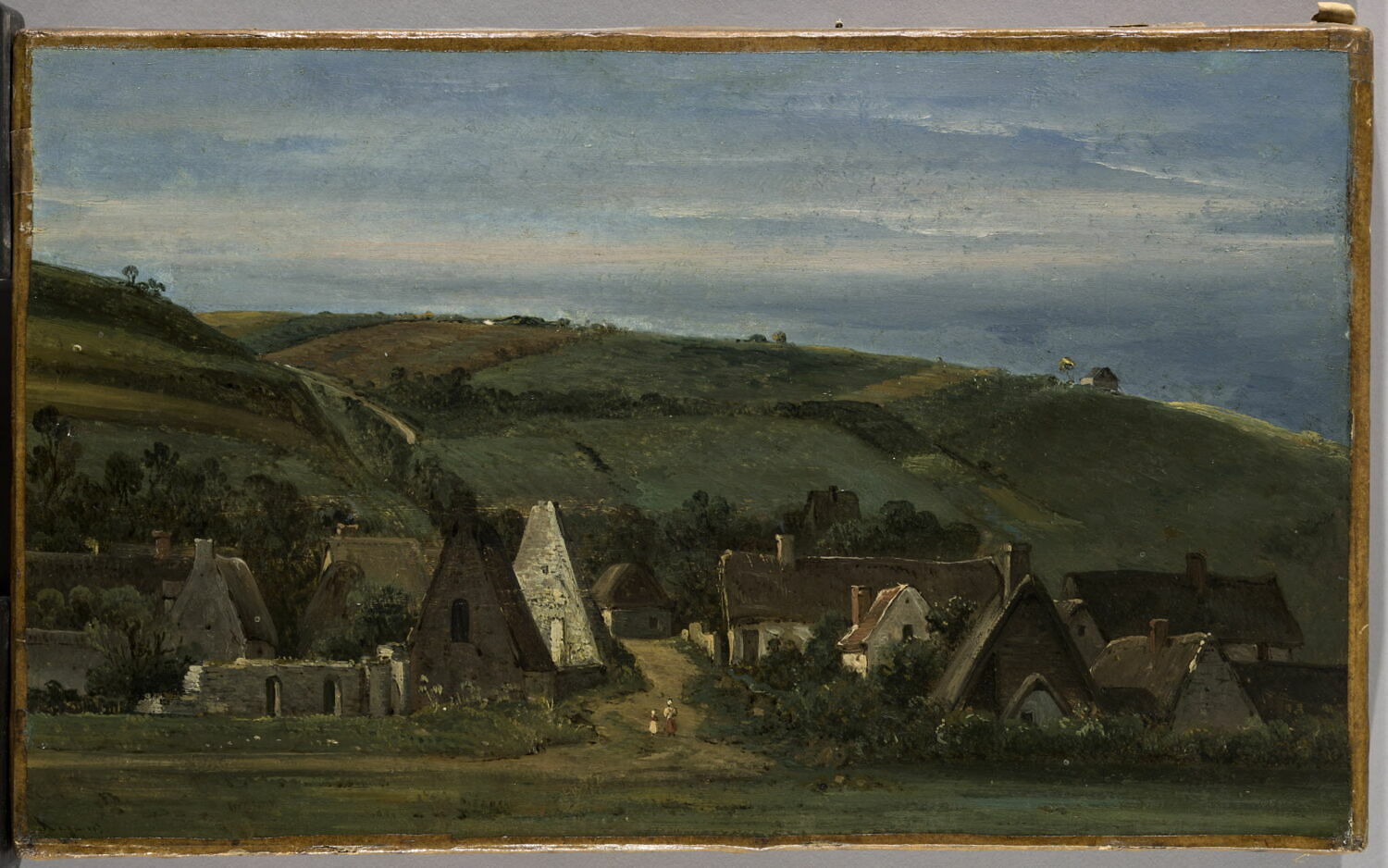 Village de Pourville, près de Dieppe, Regnier, Auguste Jacques, 2e quart du XIXe siècle (1838)