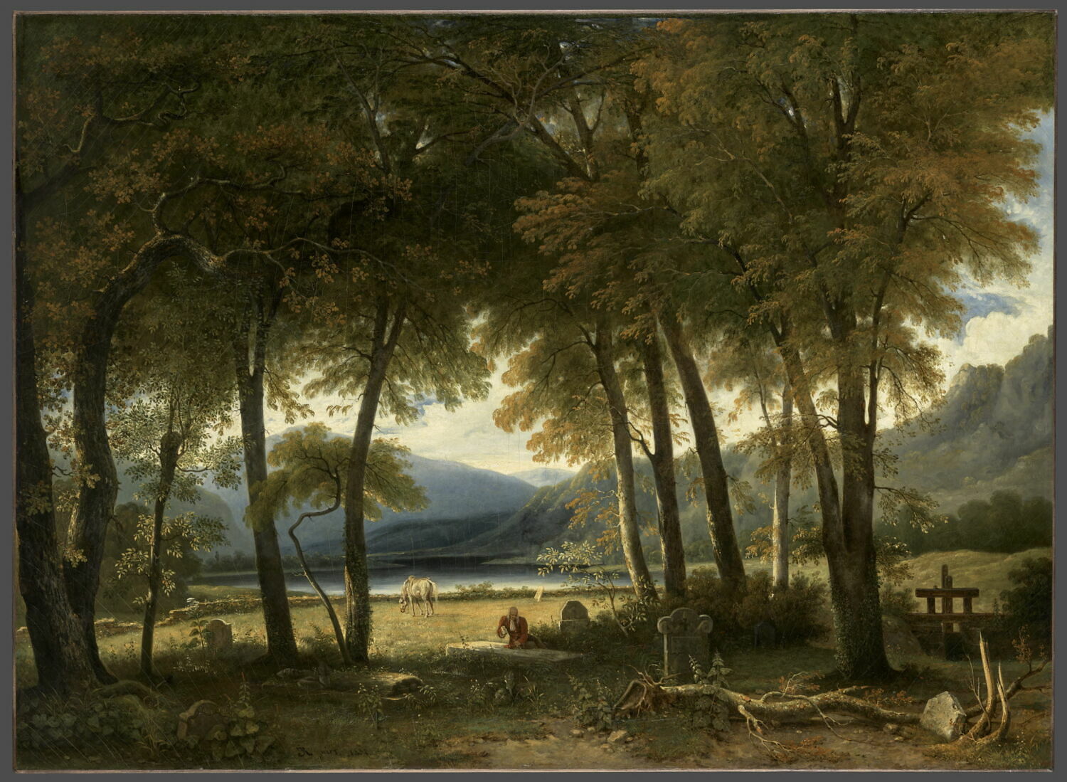 Paysage. "Old Mortality", Regnier, Auguste Jacques, 2e quart du XIXe siècle (1832)