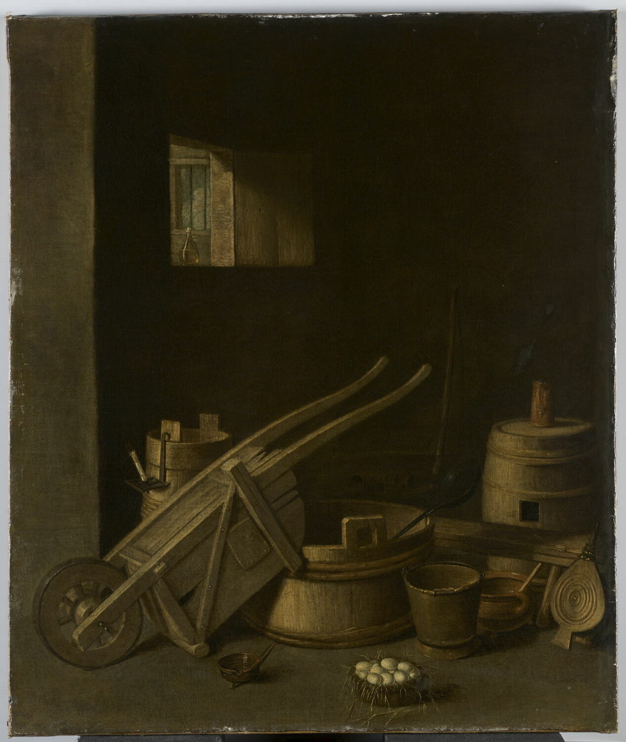 Nature morte à la brouette, Anonyme, XVIIe siècle (vers 1640 - 1650)