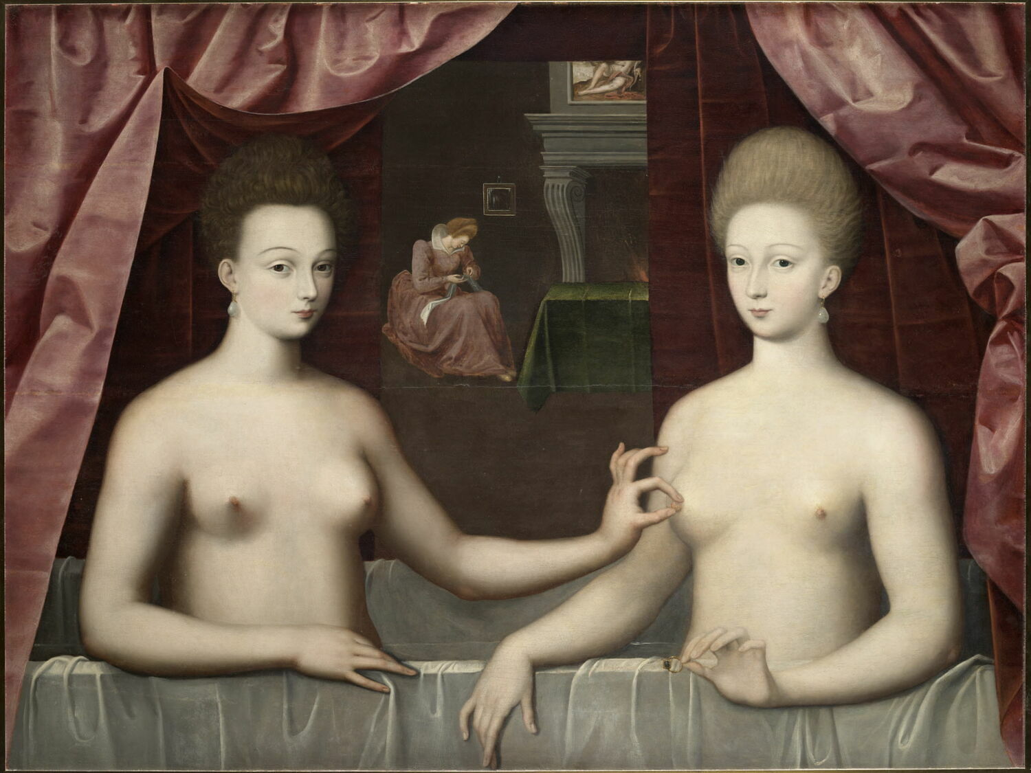 Gabrielle d'Estrées und eine ihrer Schwestern - EEcole de Fontainebleau - Hauptwerk
