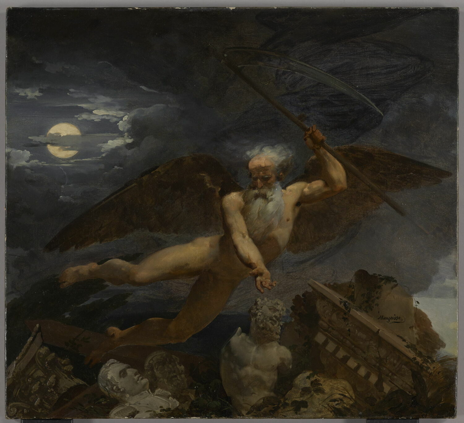 Le Temps montrant les ruines qu'il amène et les chefs d'oeuvre qu'il laisse ensuite découvrir, Mauzaisse, Jean Baptiste, 1e quart du XIXe siècle (1822)