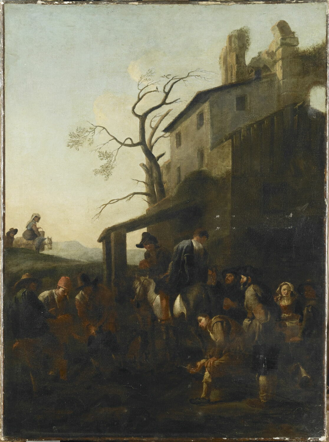 Les Joueurs de boule, Lingelbach, Johannes, 2e quart du XVIIe siècle (1633)