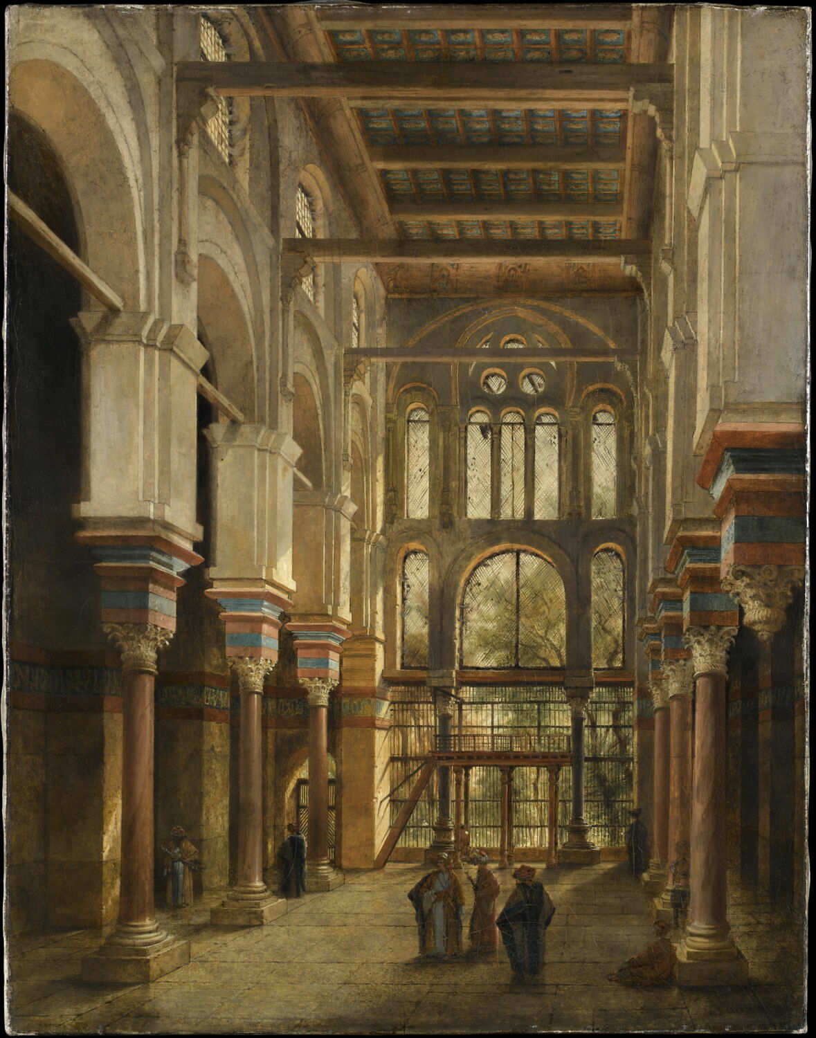Intérieur de la mosquée de Mourestan au Caire., Dauzats, Adrien, 2e quart du XIXe siècle (1866)