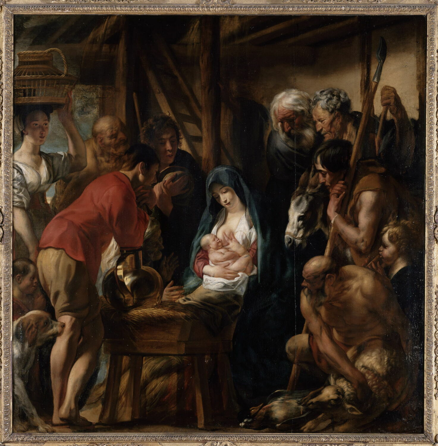 L'Adoration des bergers, Jordaens, Jacob, Milieu du XVIIe siècle (vers 1645 - 1655)