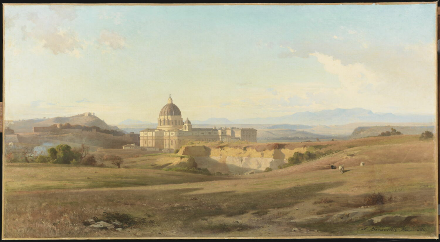 Vue de Saint-Pierre de Rome., Benouville, Achille, 3e quart du XIXe siècle (1866)