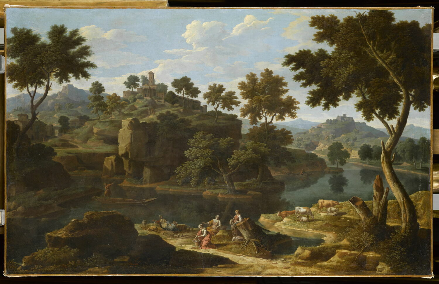 Paysage à la rivière., Allegrain, Étienne, 1e moitié du XVIIIe siècle (1700 - 1750)