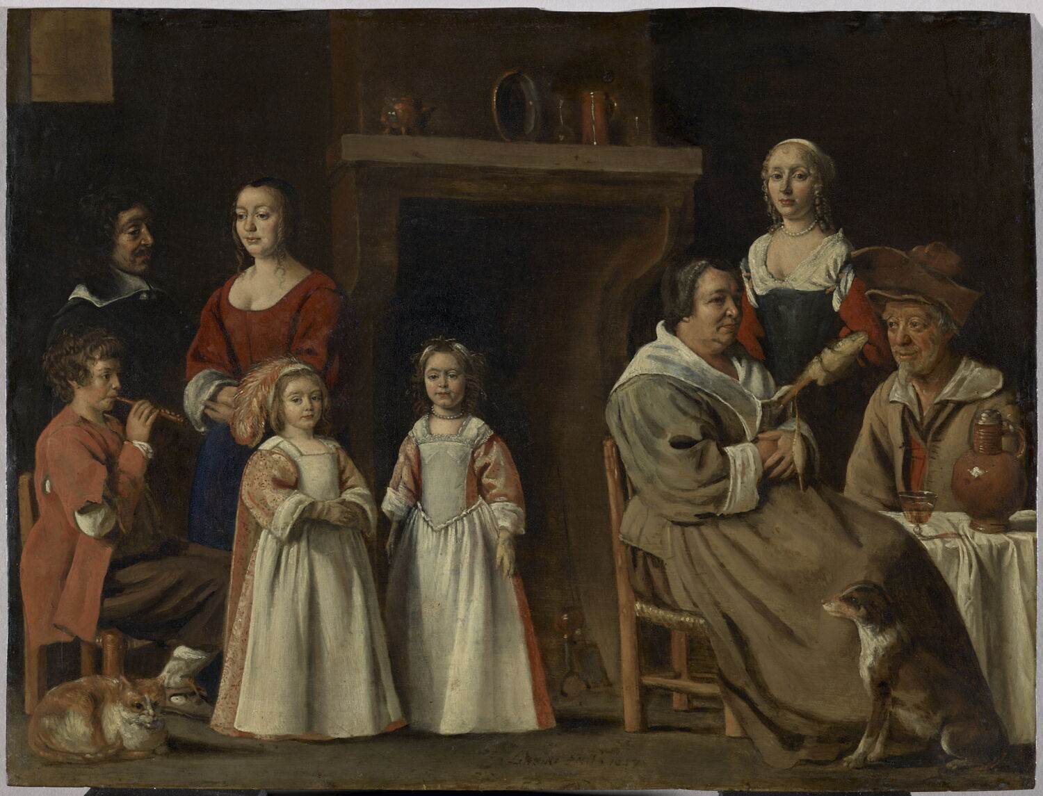 Portraits dans un intérieur, Антуан Ленен, вторая четверть XVII века (1647)