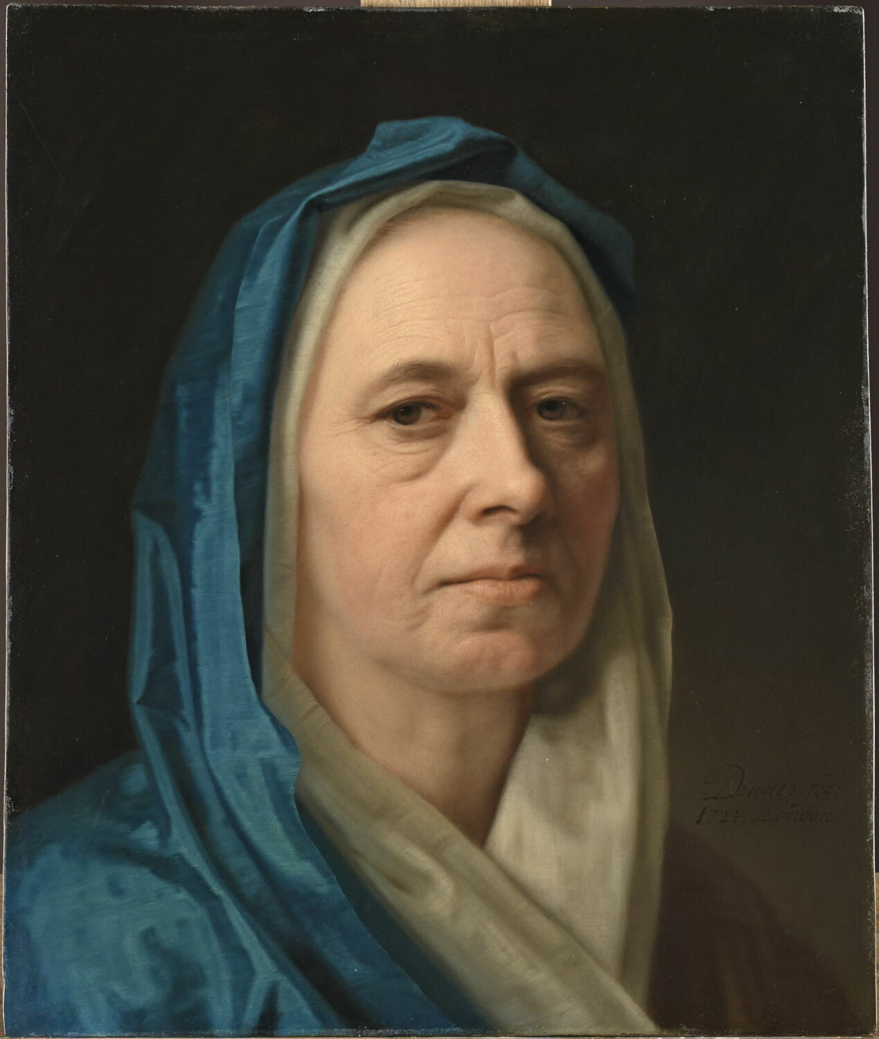 Tête de femme au voile, Denner, Balthazar, 1e quart du XVIIIe siècle (1724)
