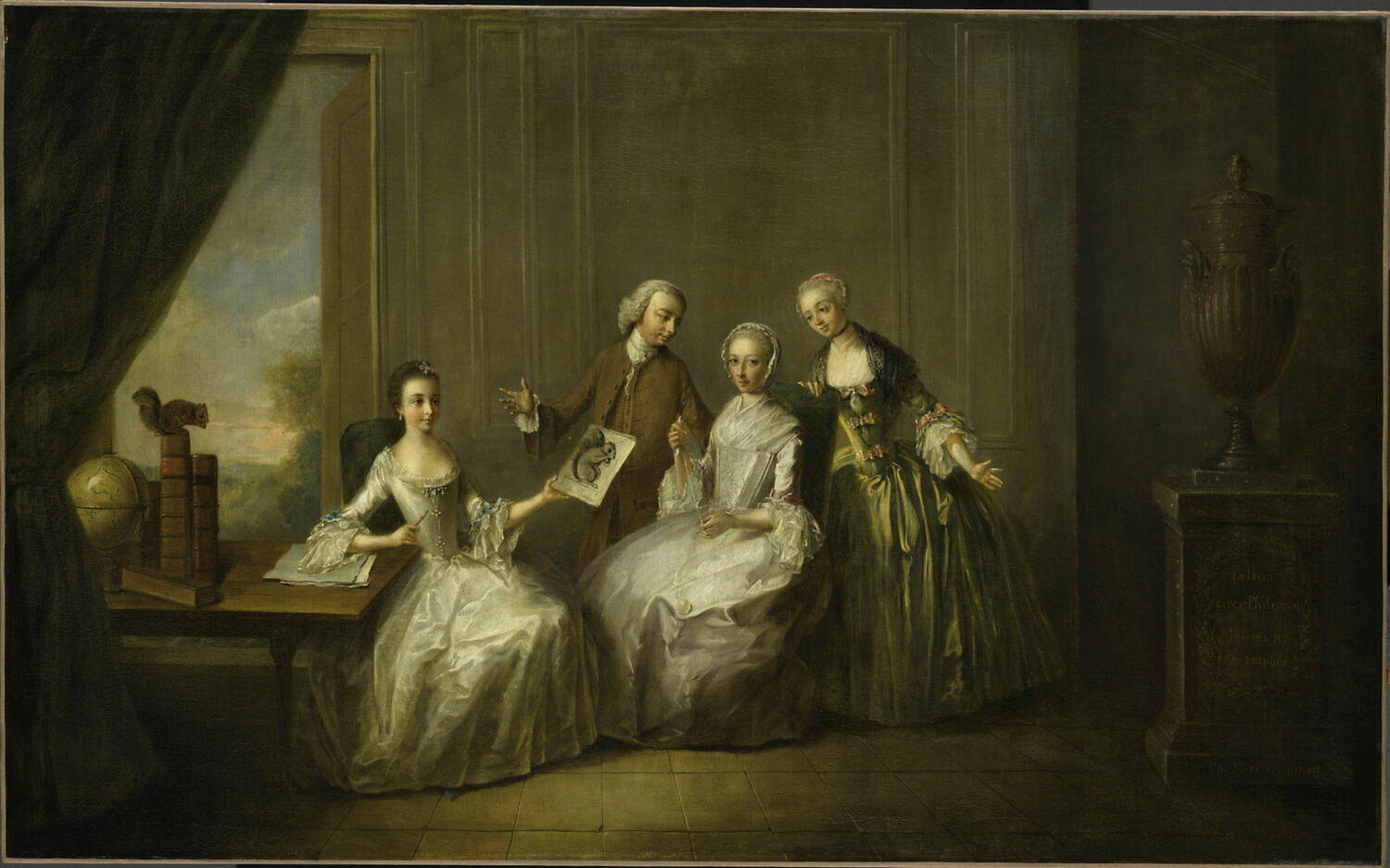 Scène d'intérieur à l'écureuil ou La famille Burton, Mercier, Philippe, 3e quart du XVIIIe siècle (1750 - 1775)