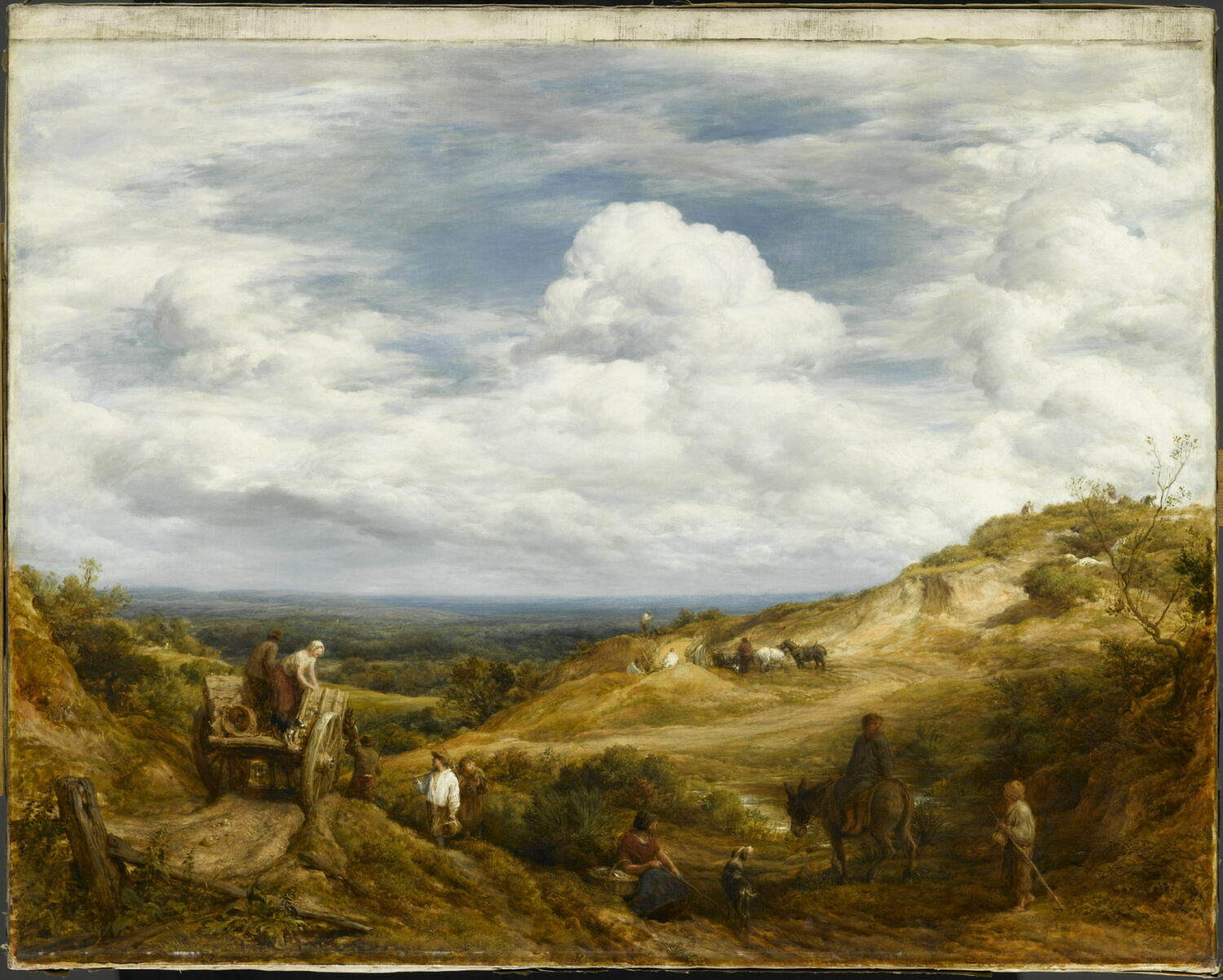 Carrières de sable à Hampstead Heath, environs de Londres, Linnell, John, 2e quart du XIXe siècle (1849)