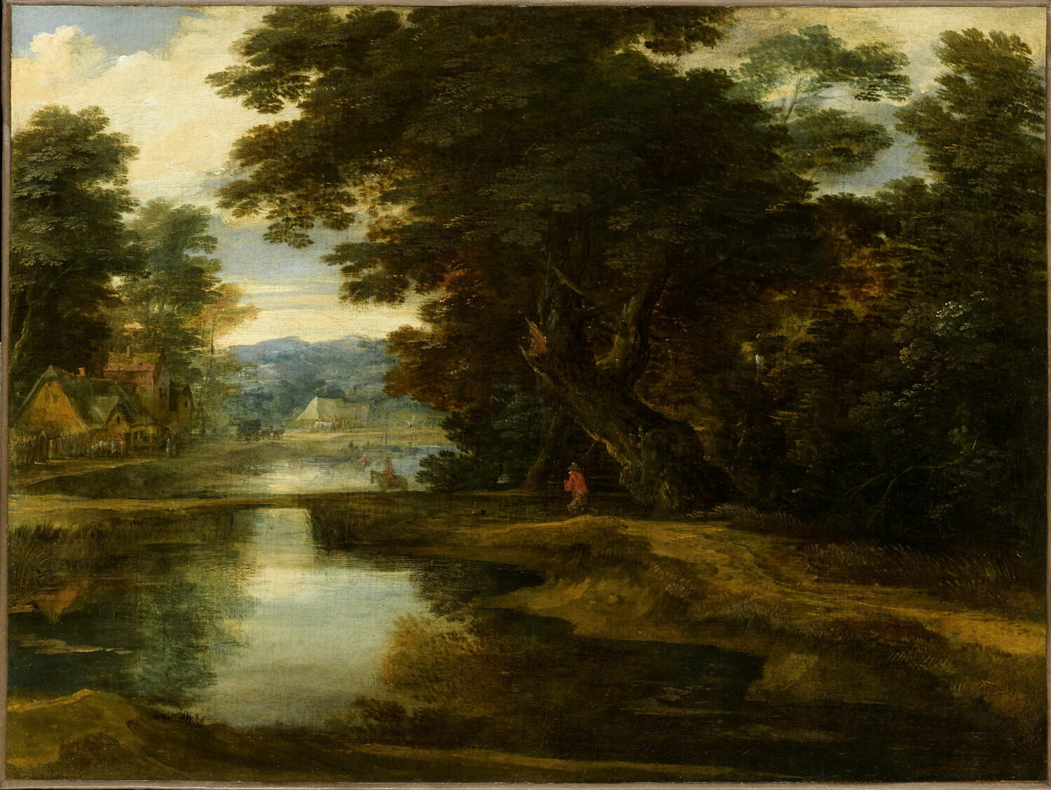 Paysage à l'étang, Fouquières, Jacques, 2e quart du XVIIe siècle (1640 - 1650)