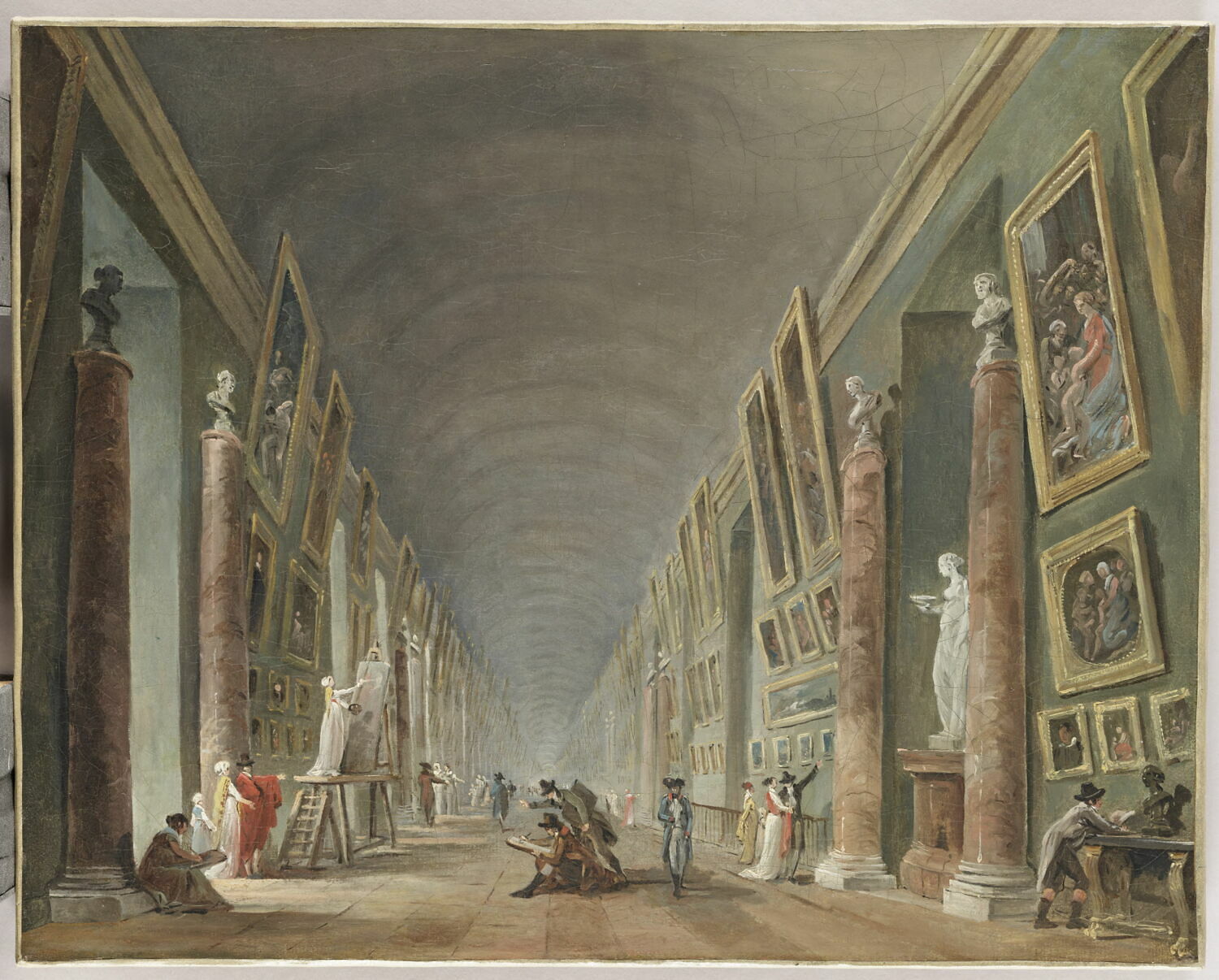 La Grande Galerie du Louvre entre 1801 et 1805, Robert, Hubert, Fin du XVIIIe siècle - début du XIXè siècle (vers 1801 - 1805)