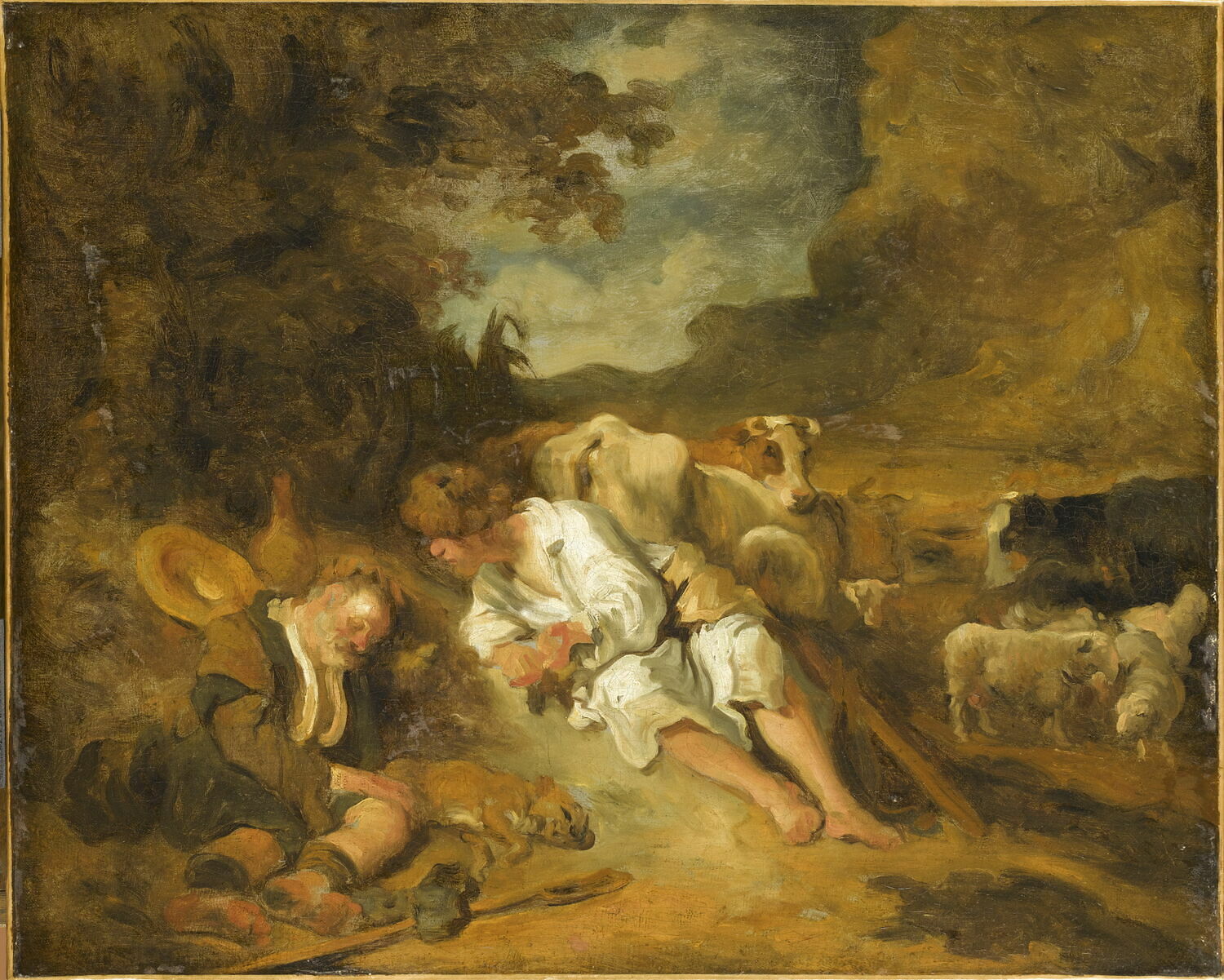 Mercure et Argus., Fragonard, Jean-Honoré, 3e quart du XVIIIe siècle (vers 1761 - 1762)
