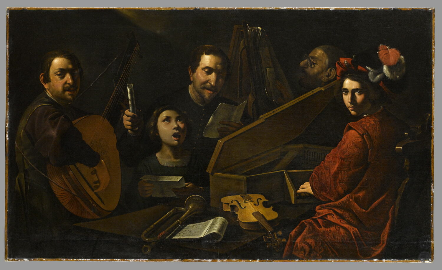 Concert de musiciens et de chanteurs, Paolini, Pietro, 2e quart du XVIIe siècle (1625 - 1650)