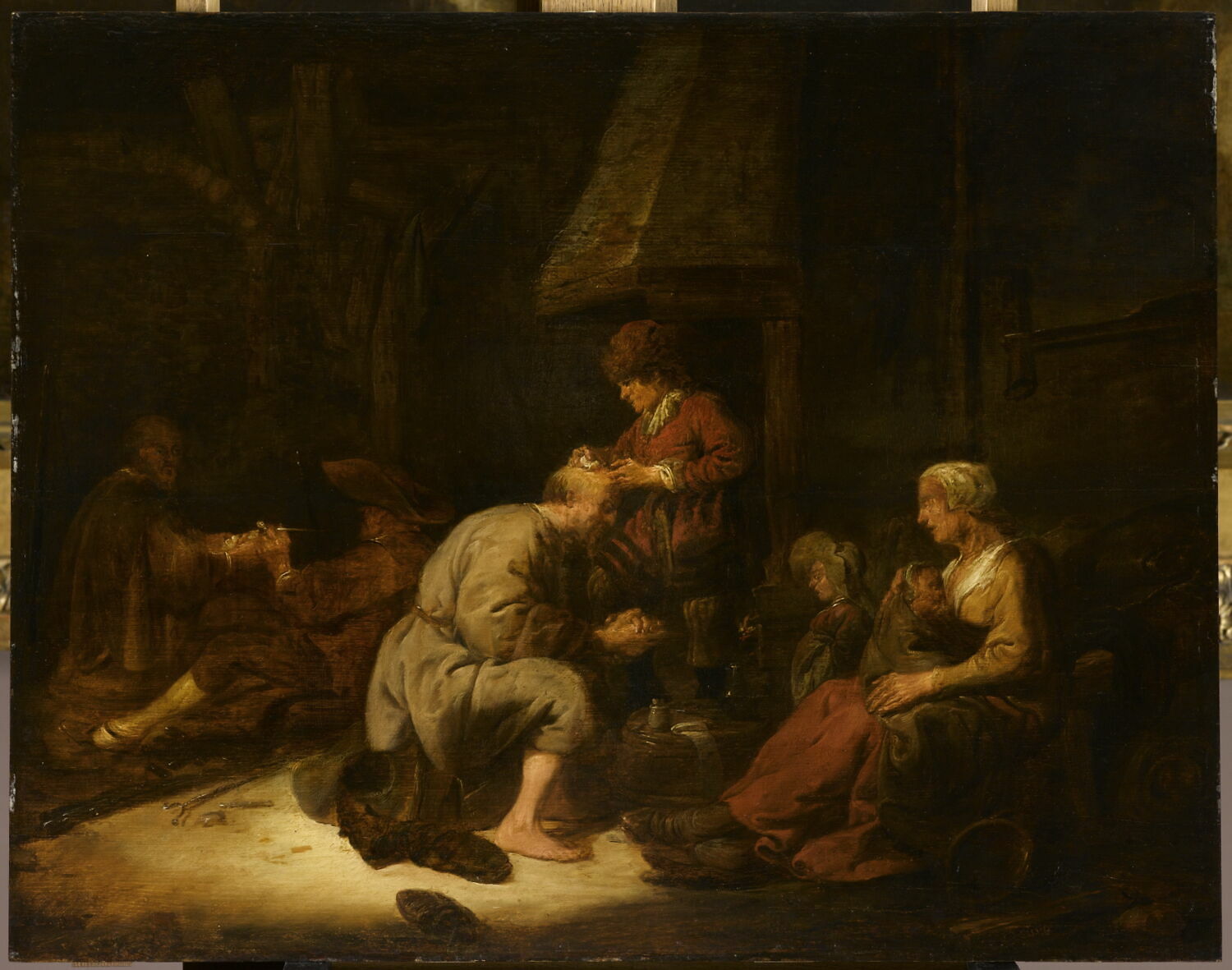 L'Opération de la loupe, avec représentation des cinq sens, Cuyp, Benjamin Gerritsz, 2e quart du XVIIe siècle (1630 - 1640)