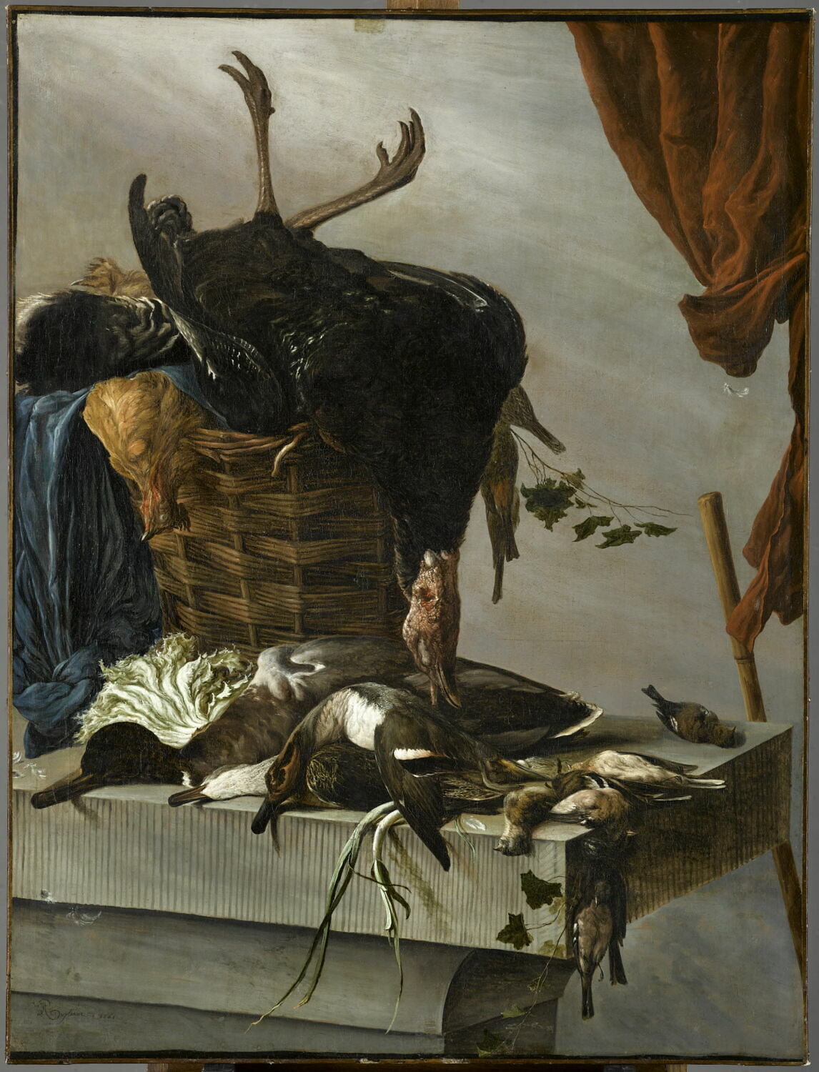 Nature morte au dindon, Ruysdael, Salomon van, 2e quart du XVIIe siècle (1661)