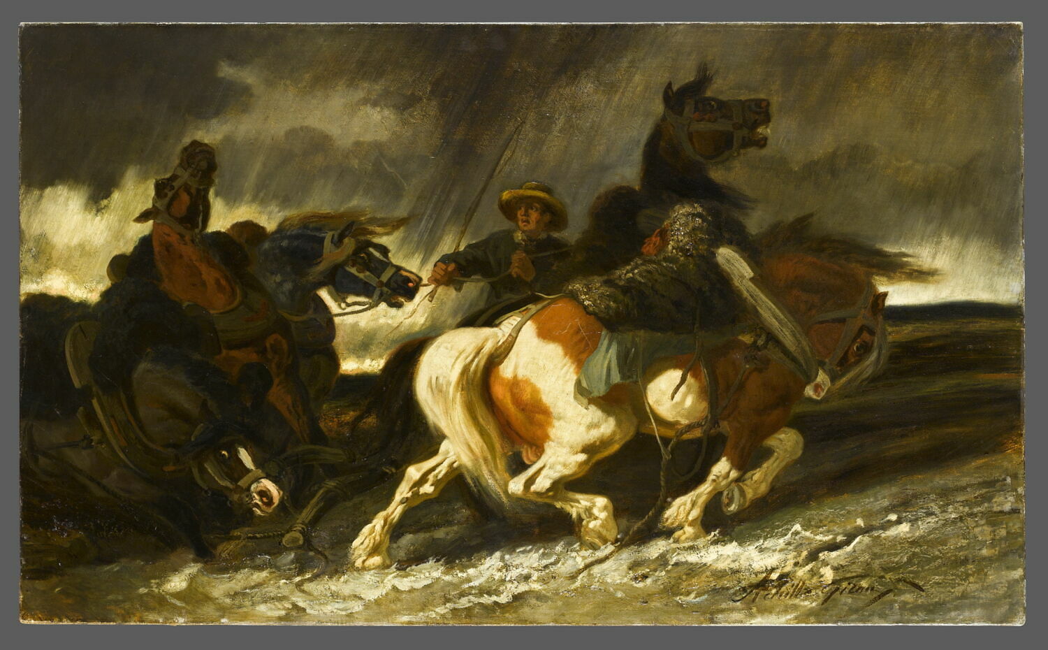 Chevaux de halage, Giroux, Achille, 3e quart du XIXe siècle (1850 - 1875)