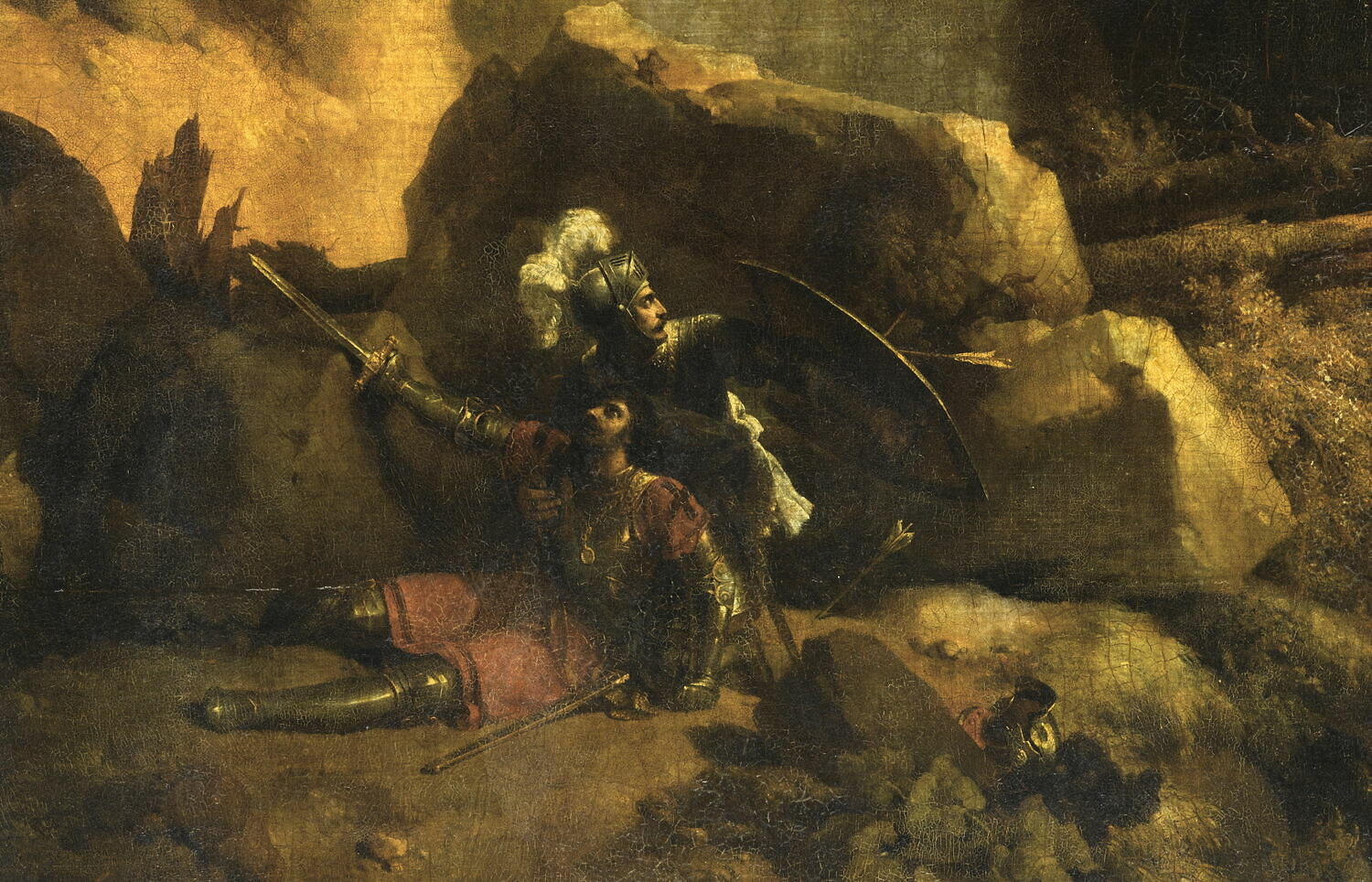 Paysage. Mort de Roland, en 778 - Louvre Collections