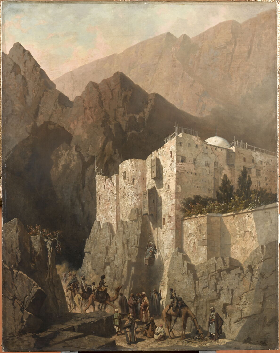 Le couvent de Sainte-Catherine au Mont Sinaï., Dauzats, Adrien, 2e quart du XIXe siècle (1845)