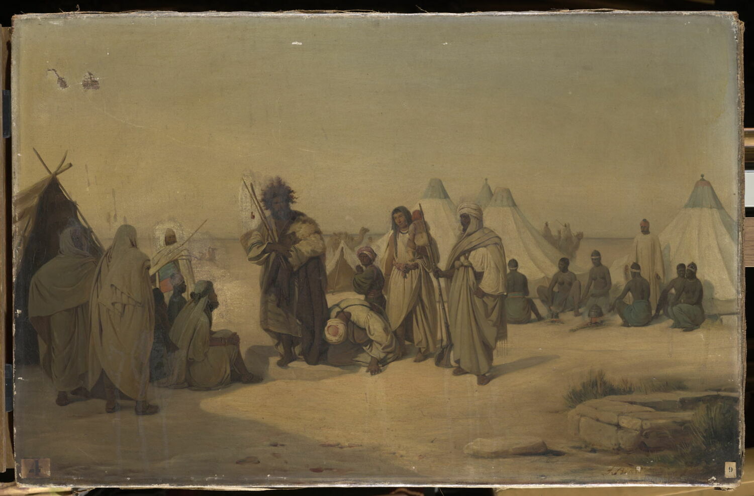 Santon prêchant des bédouins., Biard, François, 2e quart du XIXe siècle (1833)