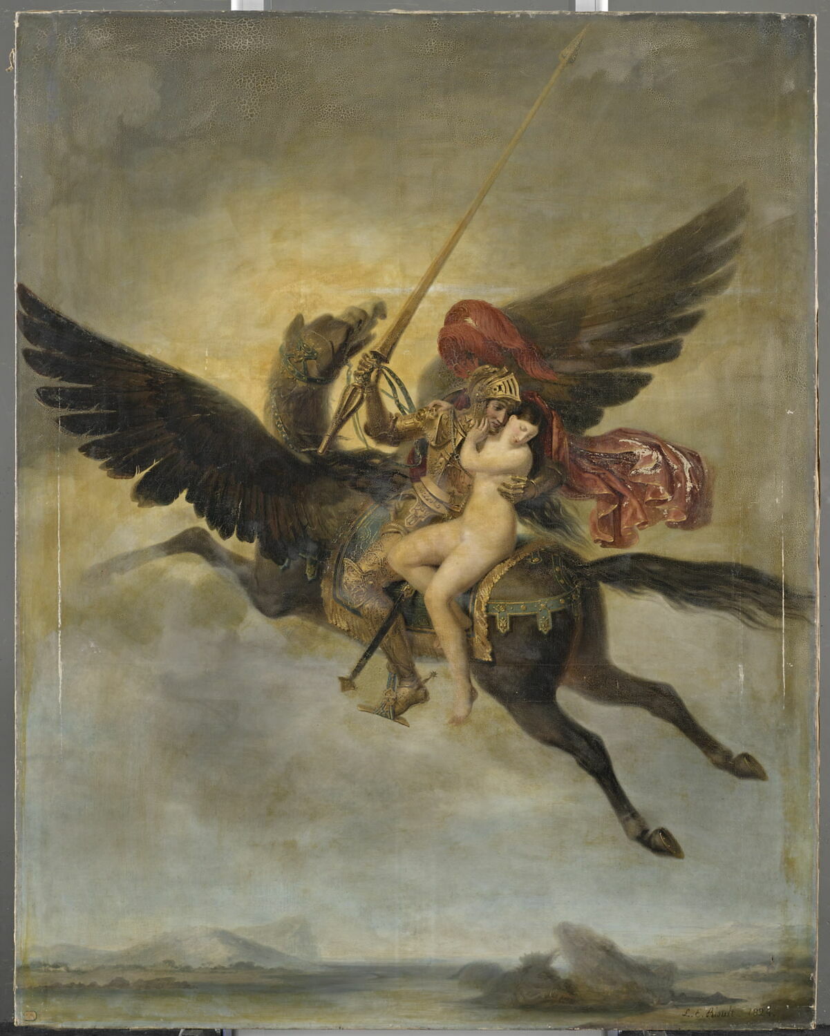 Roger délivrant Angélique, Rioult, Louis Édouard, 1e quart du XIXe siècle (1824)