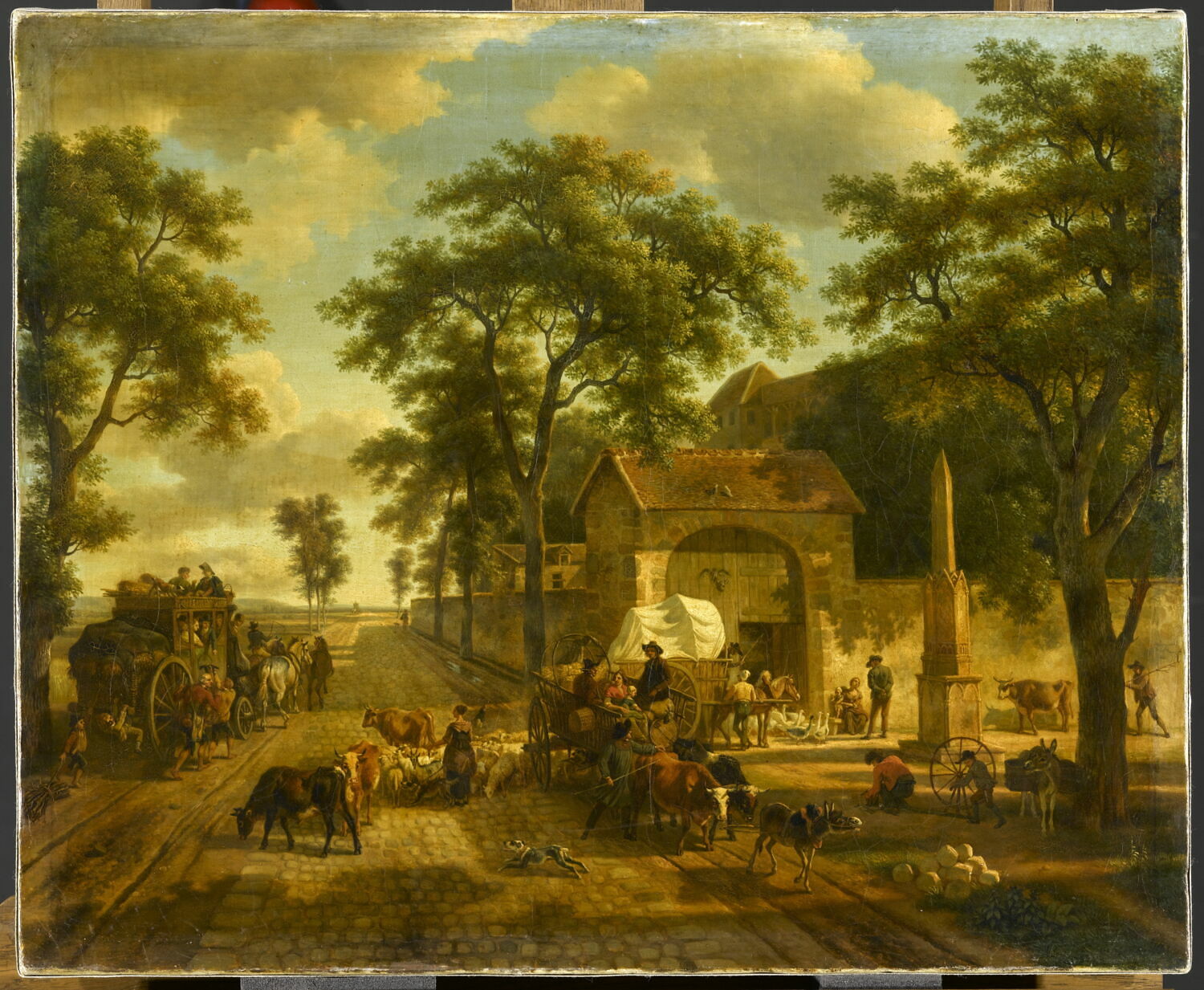 Une route sur laquelle on voit une diligence, De Marne, Jean-Louis, 1e quart du XIXe siècle (1800 - 1825)