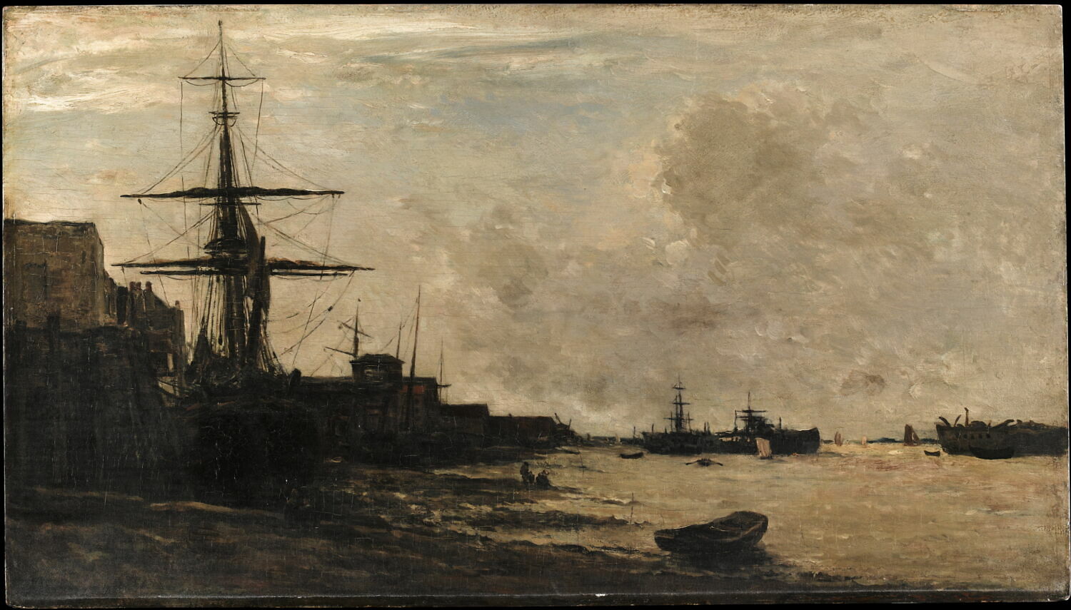 La Tamise à Erith, Daubigny, Charles-François, 3e quart du XIXe siècle (1866)