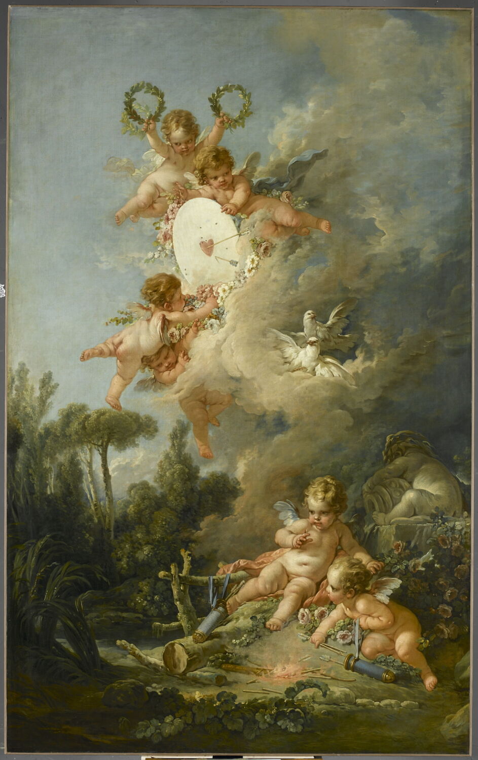 La Cible d'Amour., Boucher, François, 3e quart du XVIIIe siècle (1758)