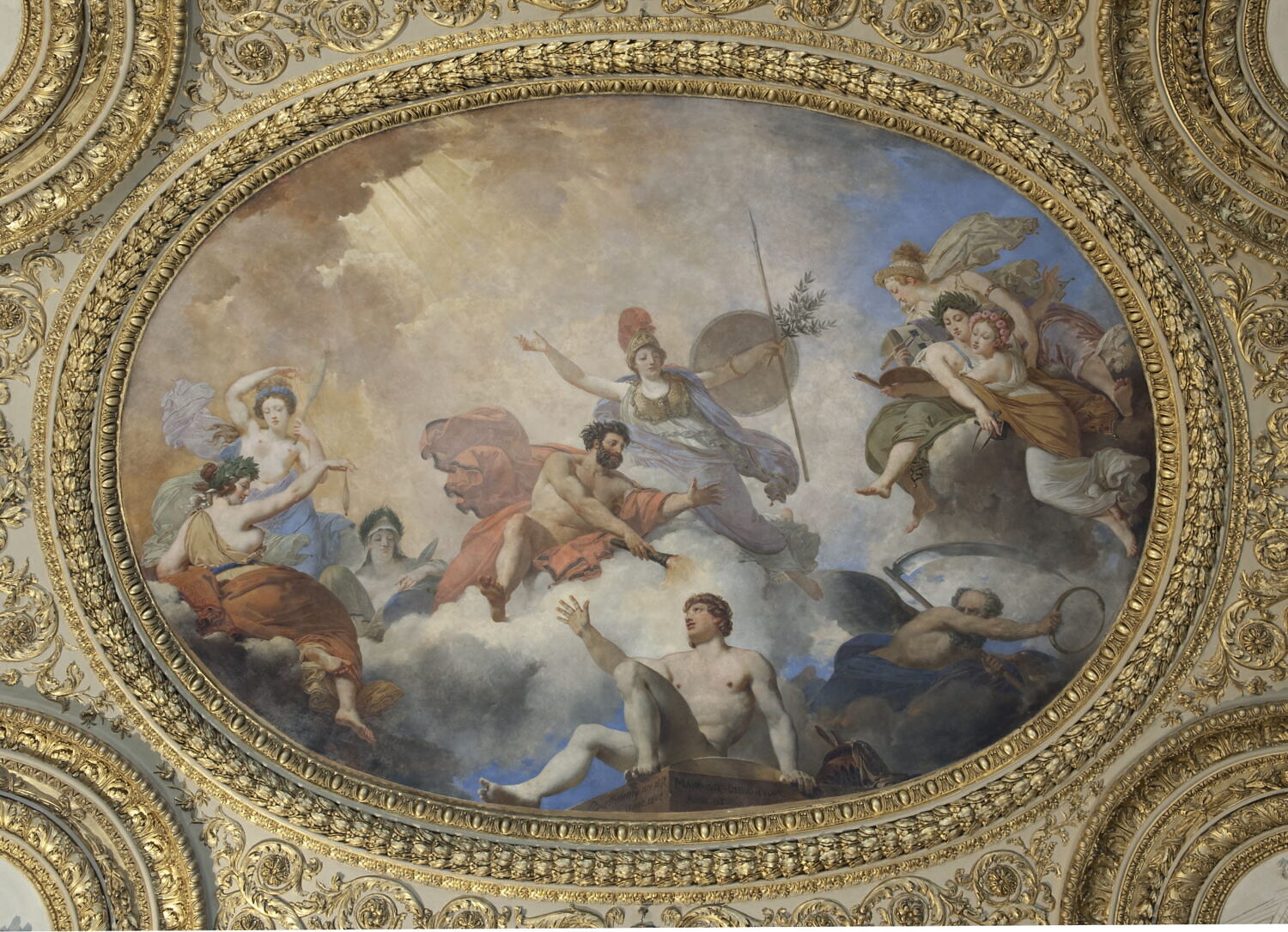 Plafond L Homme Form Par Prom th e Et Anim Par Minerve Louvre 