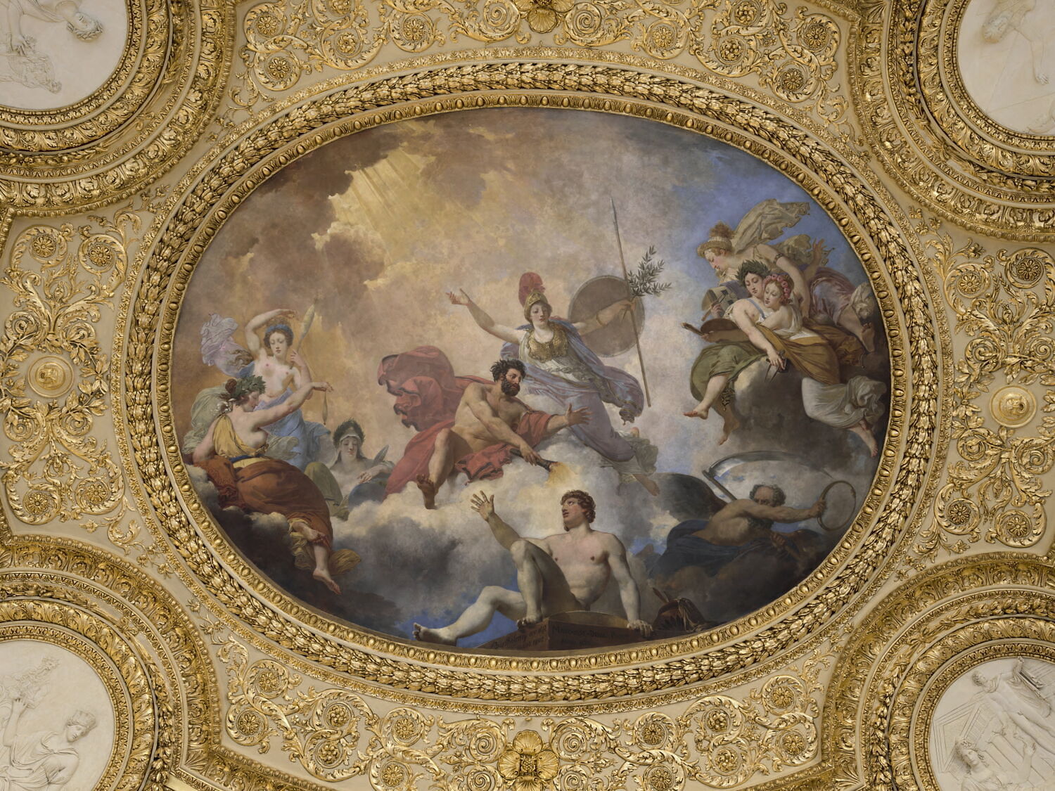 Plafond : L'Homme formé par Prométhée et animé par Minerve., Mauzaisse, Jean Baptiste, 2e quart du XIXe siècle (1826)
