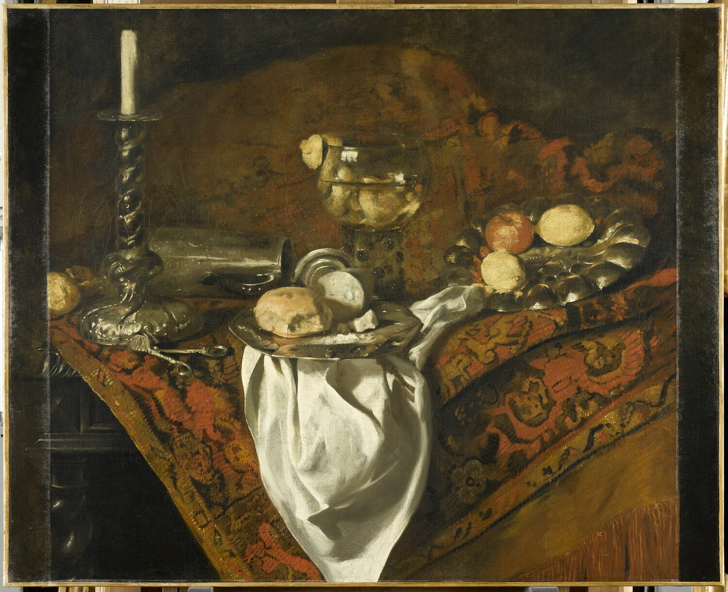 Nature morte au chandelier, Meer, Barend van der, 2e moitié du XVIIe siècle (1650 - 1700)
