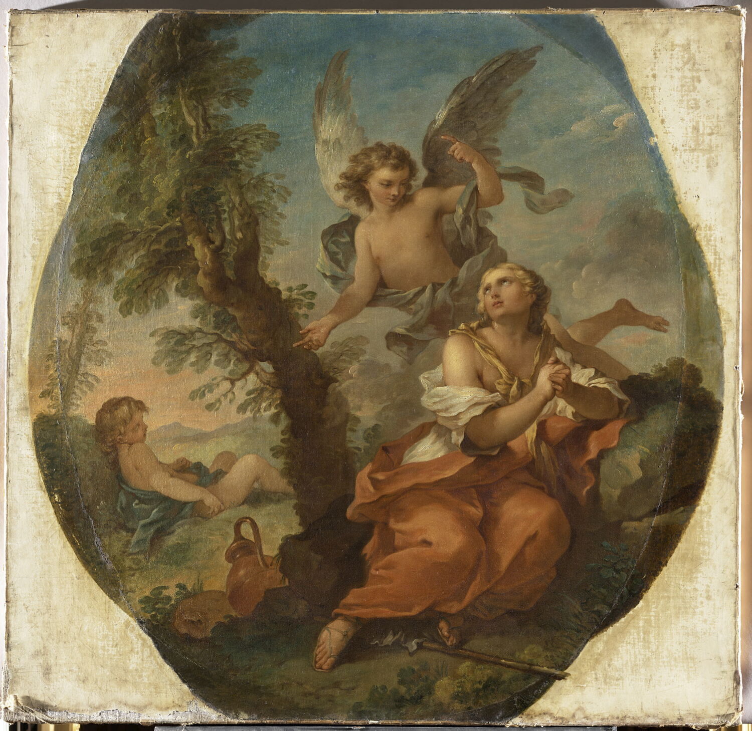 Agar dans le désert, Natoire, Charles-Joseph, 1e tiers du XVIIIe siècle (1732)