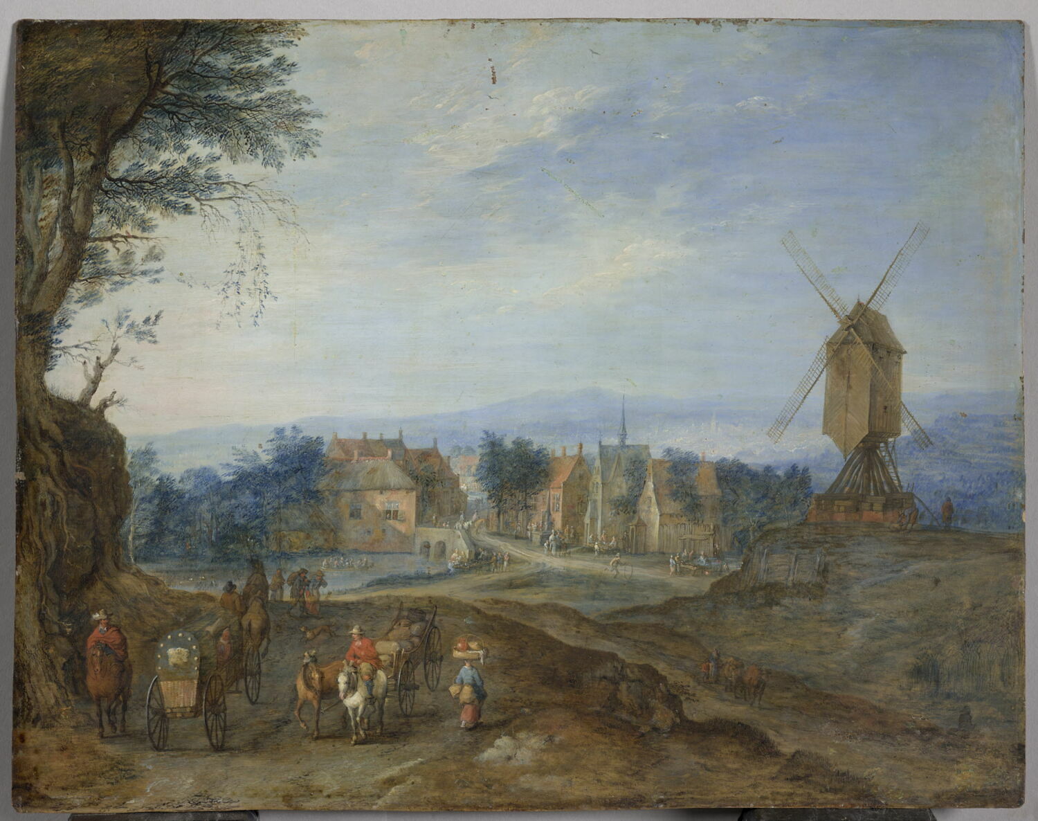 Paysage au moulin à vent, Brueghel, Jan I, XVIe siècle (1500 - 1600)