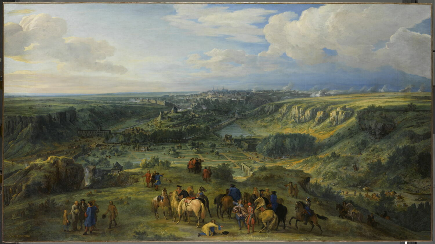 Vue de la ville de Luxembourg du côté des bains de Mansfeld, Van der Meulen, Adam Frans, 4e quart du XVIIe siècle (1685 - 1686)