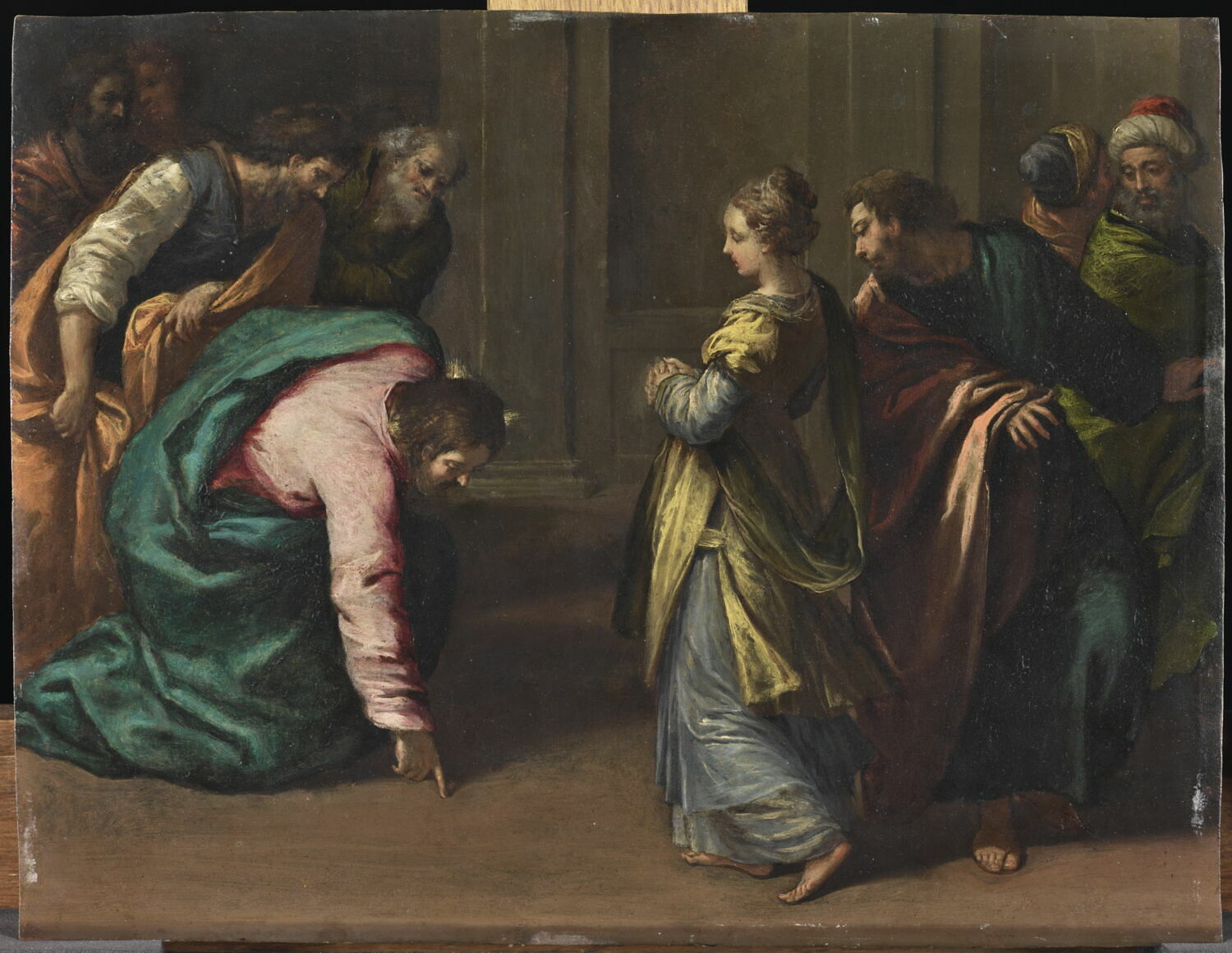 Le Christ et la femme adultère, Scarsellino, 4e quart du XVIe siècle (vers 1590 - 1600)