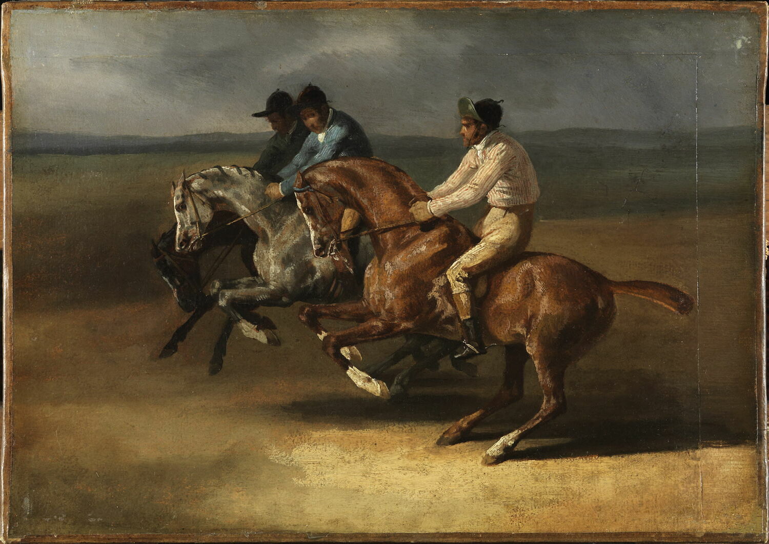 Course de Chevaux montés allant à gauche, au moment du départ., Géricault, Théodore, 1e quart du XIXe siècle (1800 - 1825)