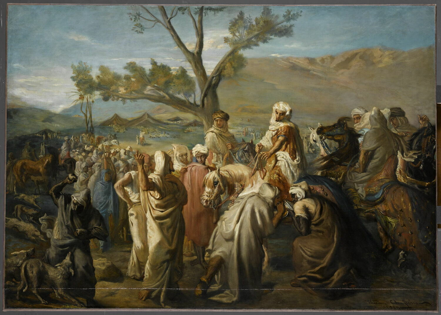 Caïd visitant un douar, Chassériau, Théodore, 2e quart du XIXe siècle (1849)