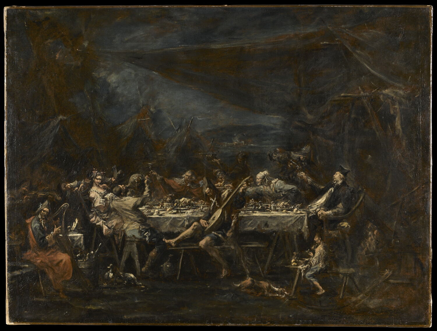 Banquet nuptial de bohémiens, Magnasco, Alessandro, 2e quart du XVIIIe siècle (vers 1730 - 1735)