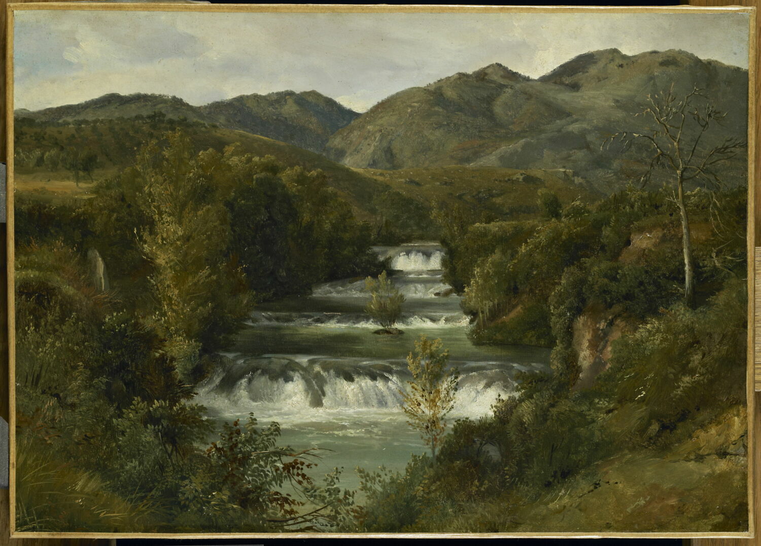 Paysage de montagne traversé par un torrent, Michallon, Achille Etna, 1e quart du XIXe siècle (1821)
