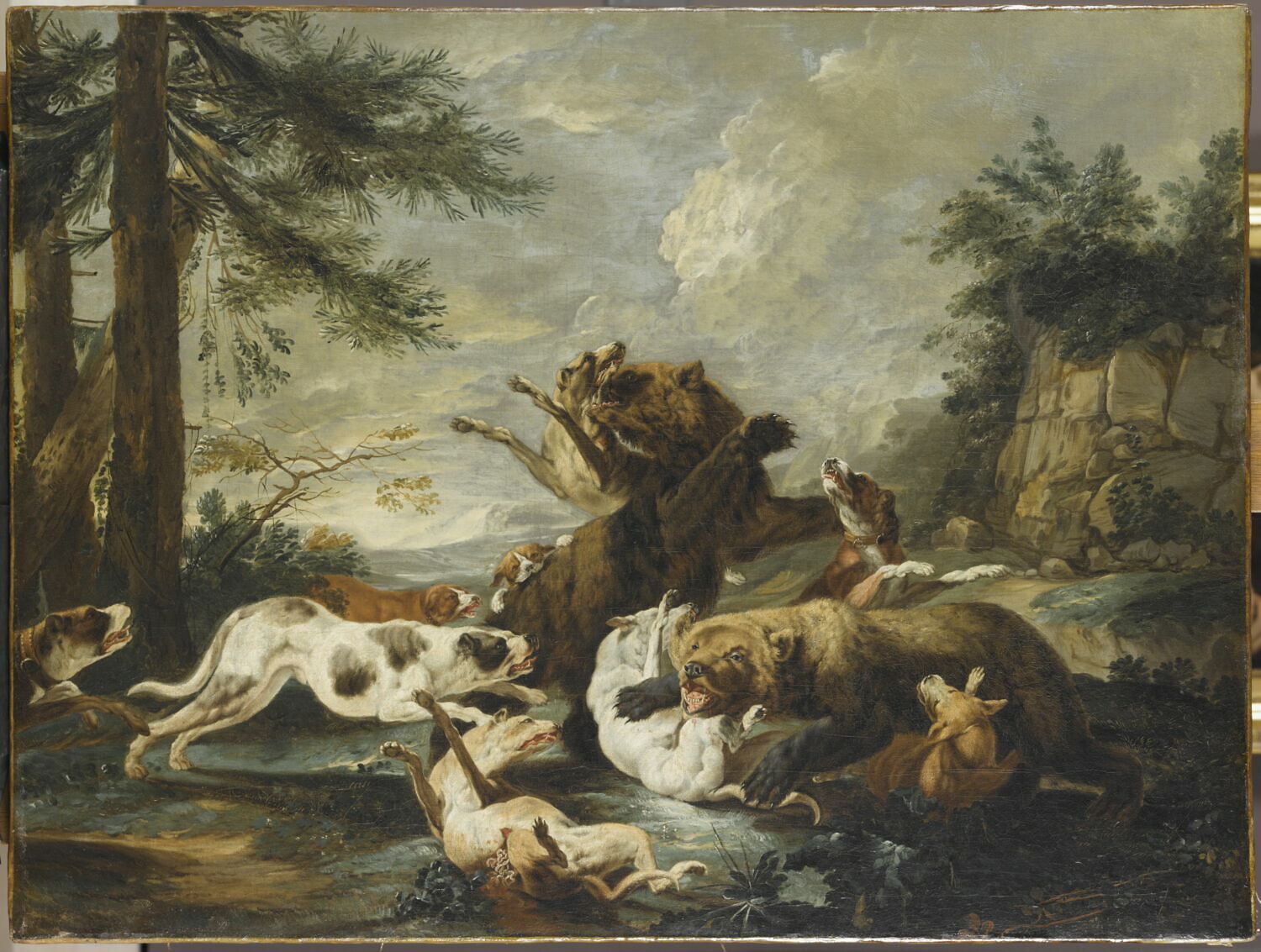 Chasse à l'ours, Ruthart, Karl Andreas, Fin du XVIIe siècle - début du XVIIIè siècle (1675 - 1725)